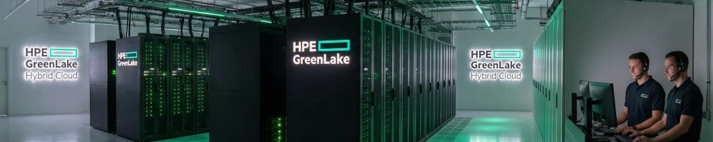 Illustration:HPE GreenLake : cloud hybride souverain pour DSI. Architecture on-prem, c...