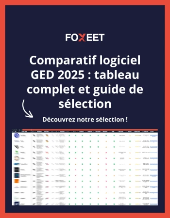 Illustration:Comparatif logiciel GED avec scoring IA sur 20 critères. Guide complet p...